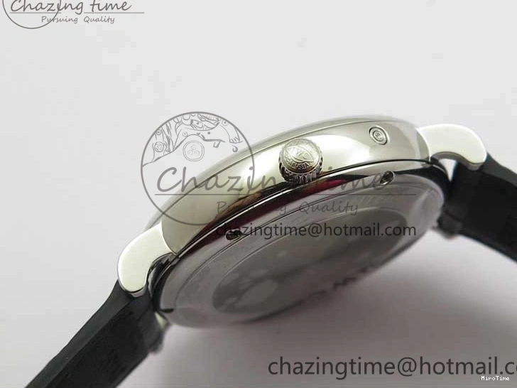 MIROTIME 0308 Vibrant Portofino IW459402 SS MKS 1:1 Best Edition White Dial on Black Leather Strap Miyota 7086